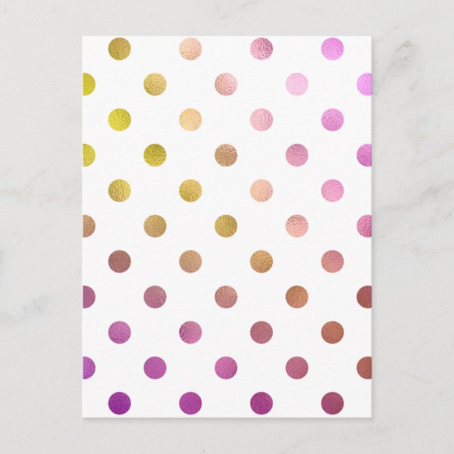 Multi pink polka dot,trendy,girly,pattern,funny, postcard (Front)
