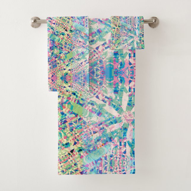 Multi Print Pastel Towel Set (Insitu)