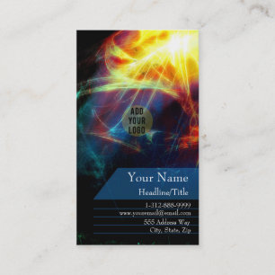 Multi Psychedelic Burst Fractals Business Card