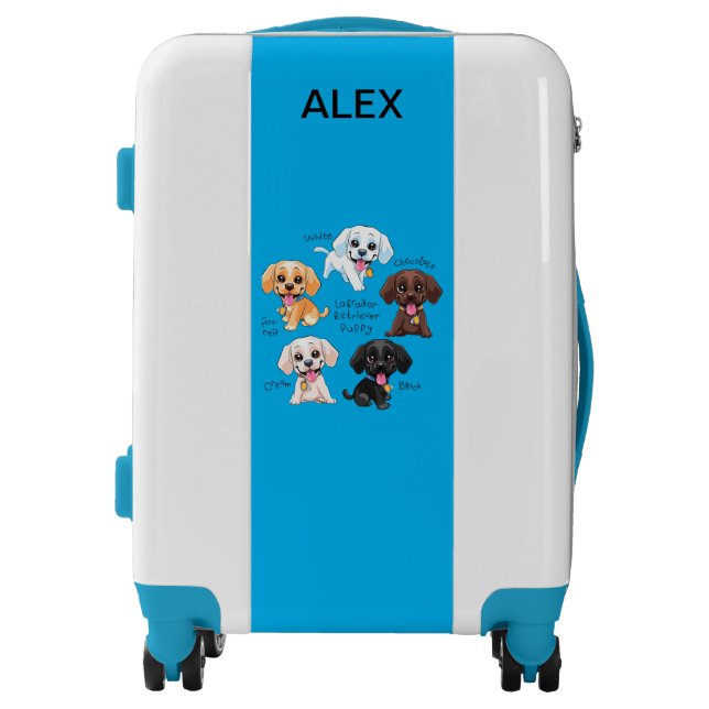 MULTI-PUPPY KIDS PERSONALIZED LUGGAGE. LUGGAGE (Front)