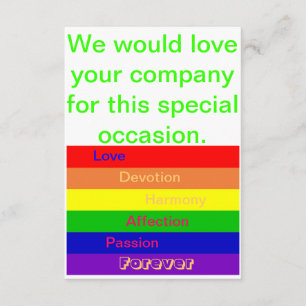 Multi-Purpose Invitation -Same-Sex Wedding /Pride