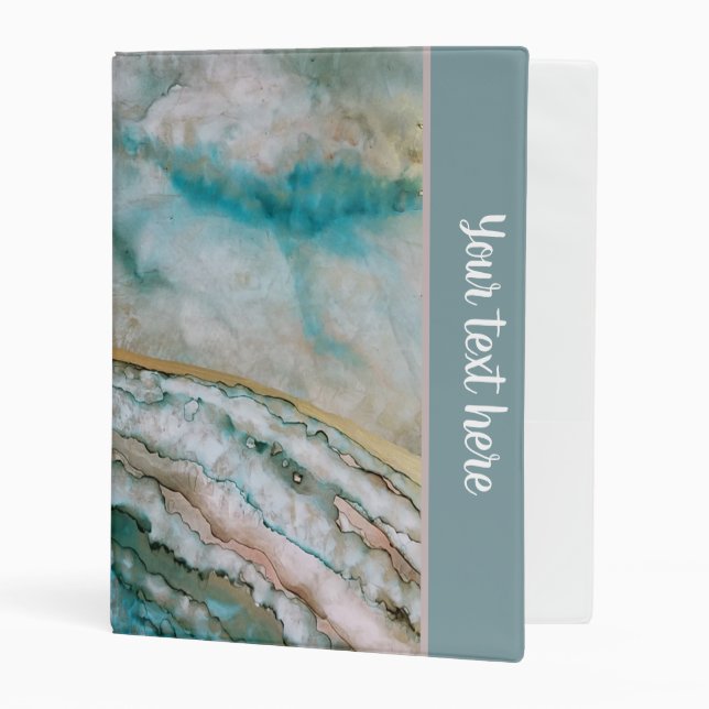 Multi Purpose Mini Binder With Blue Ink Design (Front/Inside)