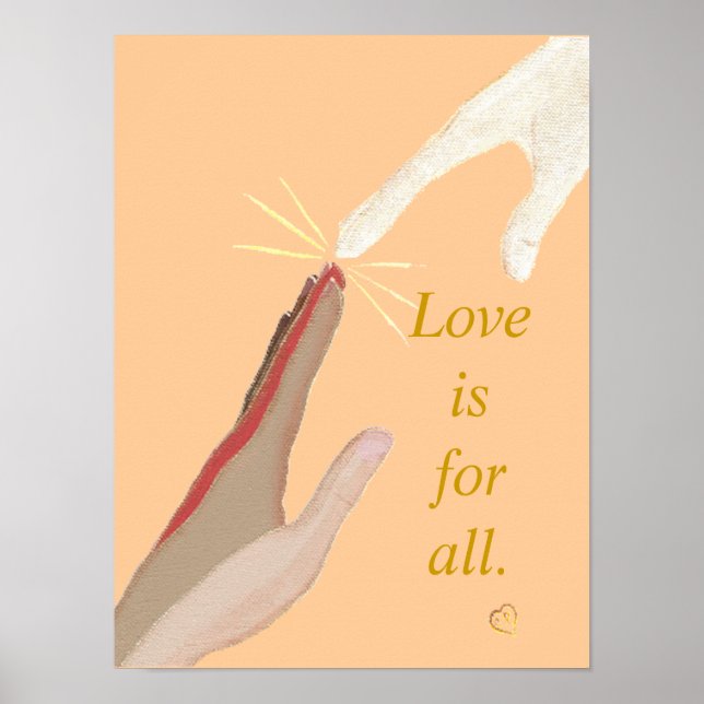 Multi Racial & Energy Hand Love is for All Posters (Front)