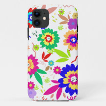 multi rainbow colored flower and leaves design