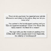 Multi-Rant Complaint Card to leave bad drivers! (Back)