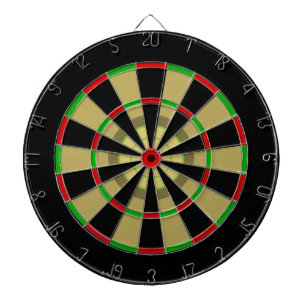 Multi Ring Semi Traditional Dartboard With Darts