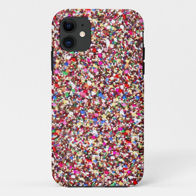 Multi Sequins Reds Sparkle Glitter Bling iPhone 5 Case-Mate iPhone Case (Back)