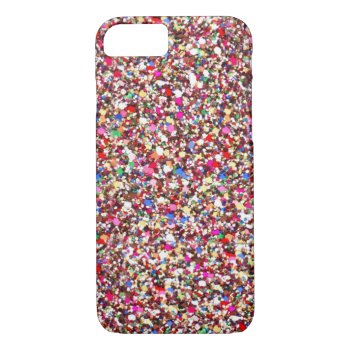 Multi Sequins Reds Sparkle Glitter Bling Iphone 7  Iphone 8/7 Case by ConstanceJudes at Zazzle
