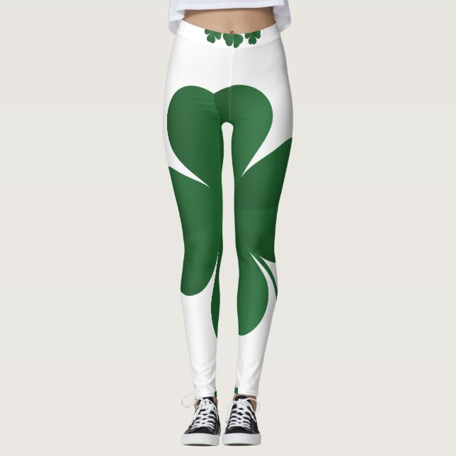 Multi Shamrocks Leggings (Front)