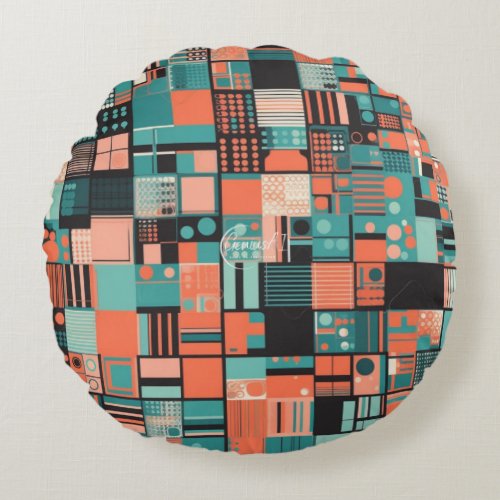 Multi_Shaped Round Polyester Throw Pillow 16