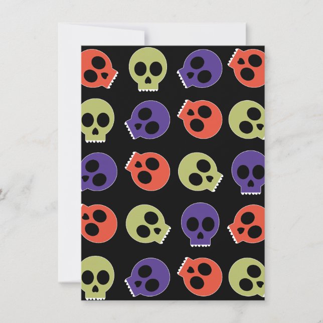 Multi Skulls Invitation (Front)