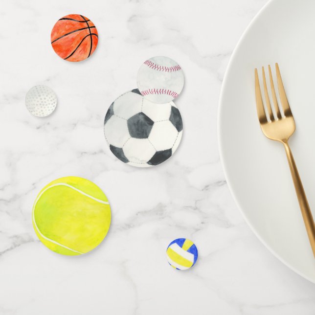 Multi Sport Balls Kid Birthday Party Athletic Fun Confetti (Group)