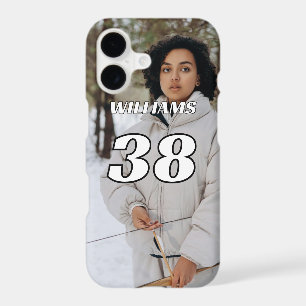 Multi-Sport Style with Photo Name and Number iPhone 17 Case