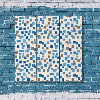 Multi-square Abstract Pattern Triptych