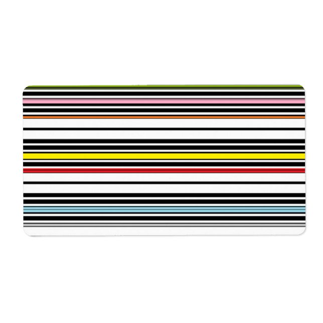 Multi stripes patterned label (Front)