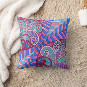 Multi Stripes Throw Pillow