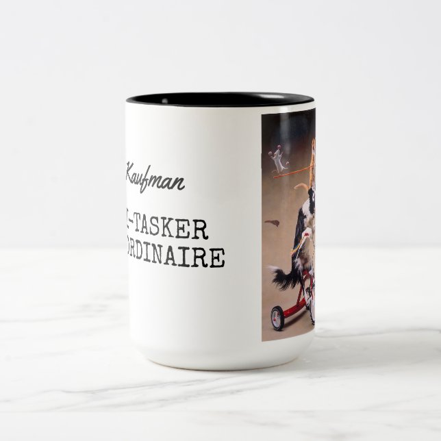 Multi-tasker Extraordinaire Two-Tone Coffee Mug (Center)