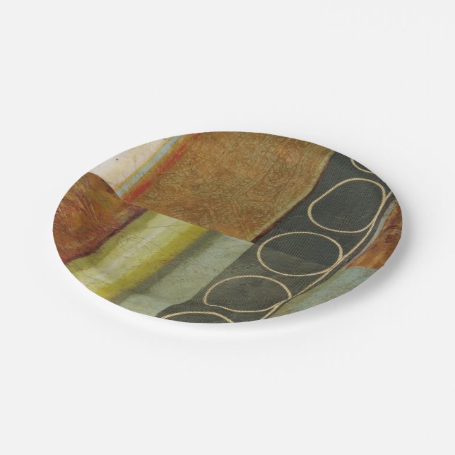Multi-textured Abstract Painting by Vision Studio Paper Plates (Angled)
