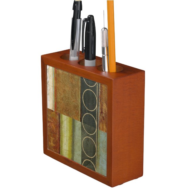 Multi-textured Abstract Painting by Vision Studio Pencil Holder (In Situ)