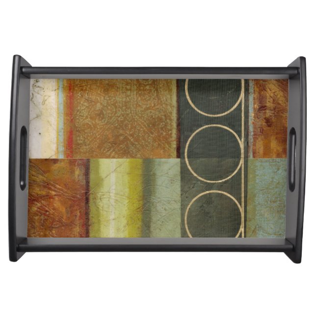 Multi-textured Abstract Painting by Vision Studio Serving Tray (Front)