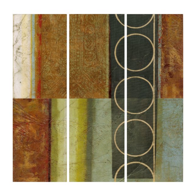 Multi-textured Abstract Painting by Vision Studio Triptych (Front)