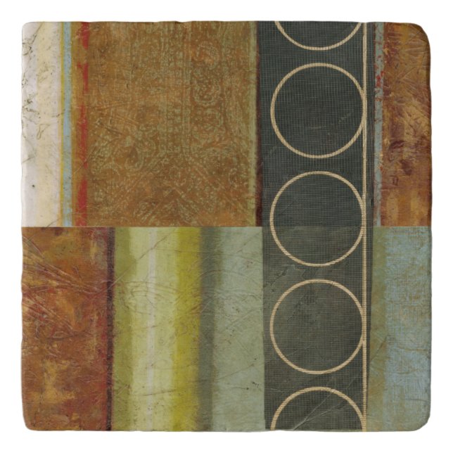 Multi-textured Abstract Painting by Vision Studio Trivet (Front)