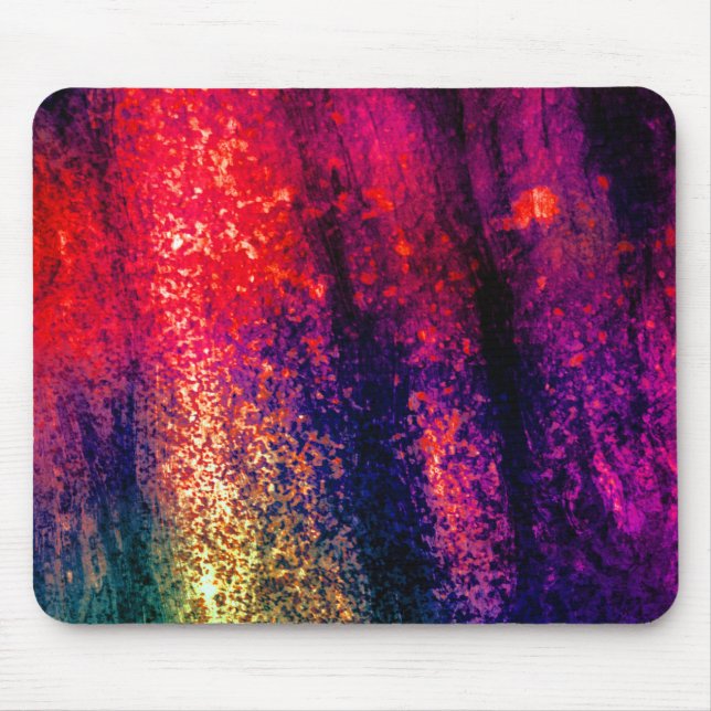 Multi Vibrant Dirty Grunge Mouse Pad (Front)