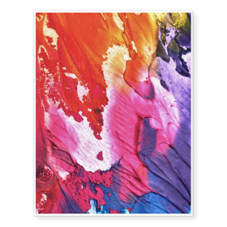 Multi watercolor abstract texture temporary tattoos