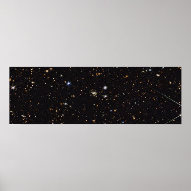 Multi-Wavelength Galaxies Panorama | Hubble & JWST Poster (Front)