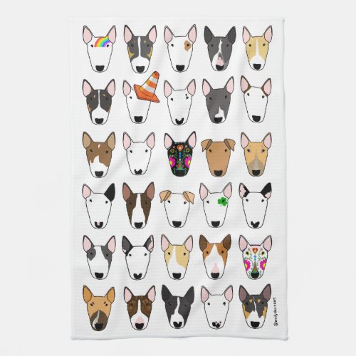 Multibull White Tea Towel