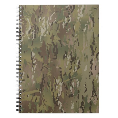 Multicam camo camouflage spiral notebook