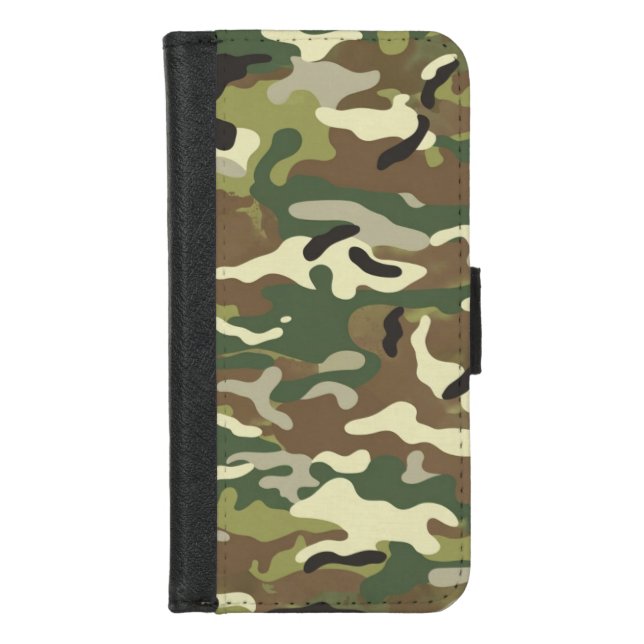 Multicam Tactical Camouflage Pattern iPhone Wallet Case (Front)
