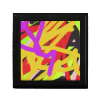 multicolor 2638 abstract art keepsake box