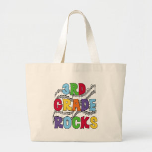 Multicolor 3rd Grade Rocks Large Tote Bag