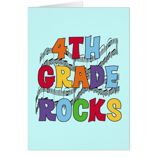 Multicolor 4th Grade Rocks Tshirts and Gifts (Front)