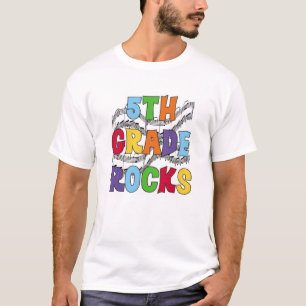 Multicolor 5th Grade Rocks T-Shirt