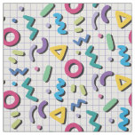 Multicolor 80s Memphis Pattern Fabric