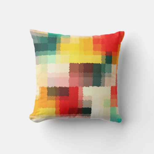 Multicolor Abstract Art Outdoor Pillow