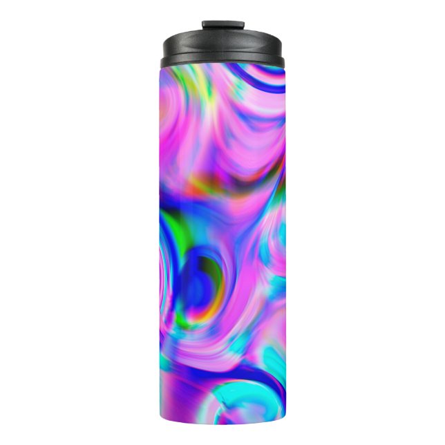 Multicolor abstract background. Colorful pattern. Thermal Tumbler (Front)