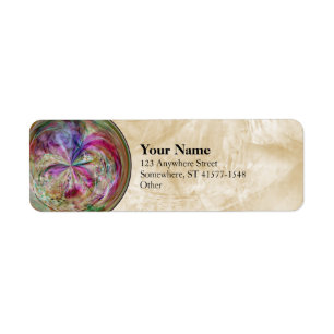 Multicolor Abstract Bubble Mandala Label