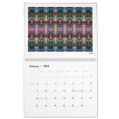 Multicolor Abstract Fractals 2024 Calendar (Feb 2025)