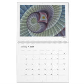 Multicolor Abstract Fractals 2024 Calendar (Jan 2025)