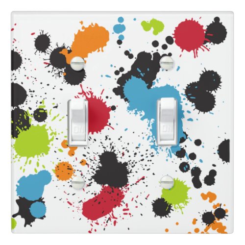 Multicolor Abstract Graffiti Paint Splash Light Switch Cover
