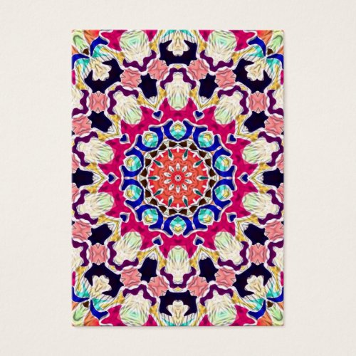 Multicolor Abstract Kaleidoscope Mandala Business Card