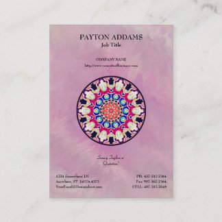 Multicolor Abstract Kaleidoscope Mandala Business Card