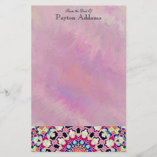 Multicolor Abstract Kaleidoscope Mandala Stationery