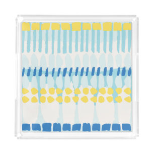 Multicolor Abstract Painted Seamless Background Acrylic Tray