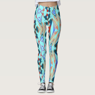 Multicolor abstract pattern "Ratti_Creative_Arts" Leggings