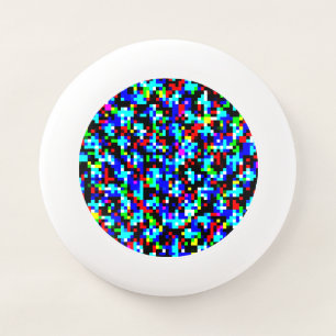 Multicolor Abstract Pixel Pattern Wham-O Frisbee