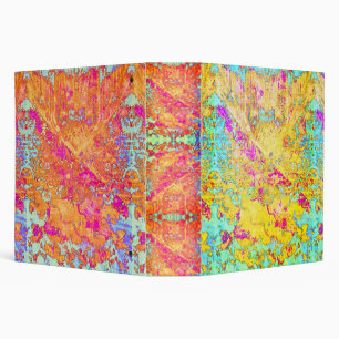Multicolor Abstract Print School Binder